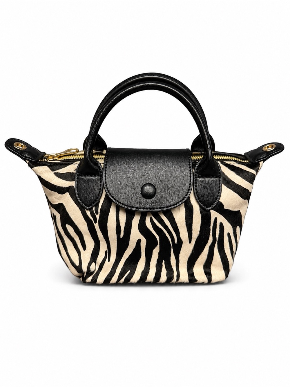 House of Harlow 1960 Genuine Calf Hair Zebra Print Mini Bag NWT